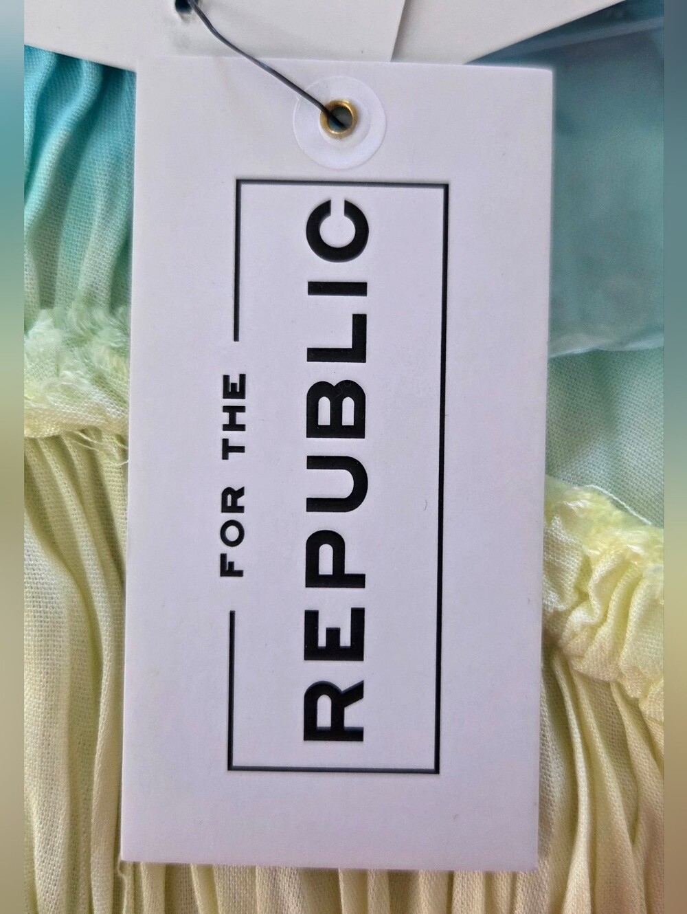 NWT FOR THE REPUBLIC SUNSET STRIPE OMBRE BOHO MAXI DRESS. - Picture 7 of 10